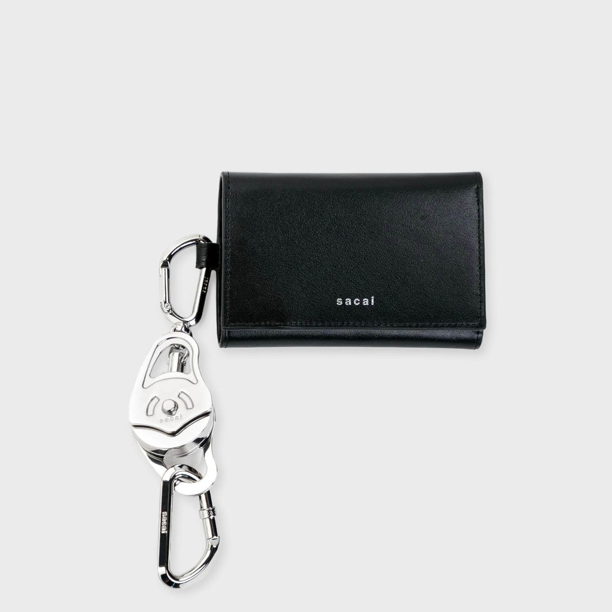 Carabiner Trifold Wallet - Black