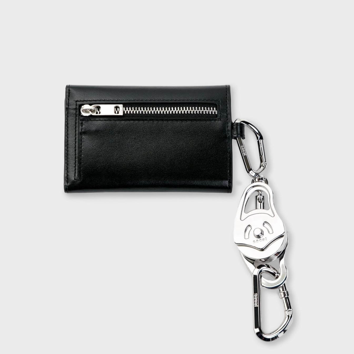 Carabiner Trifold Wallet - Black