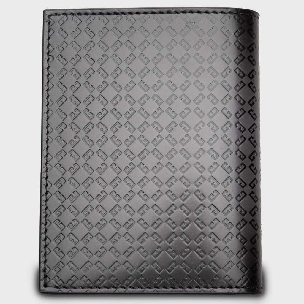 Leather 72 Monogram Card Holder - Dark Grey