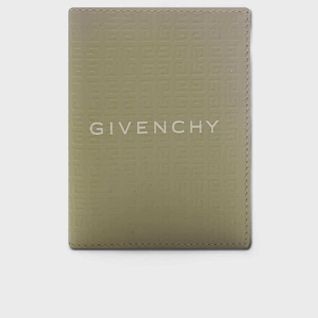 Card Holder in 4G Micro Leather - Khaki