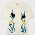 Flower Mesh Cardigan - Alabaster