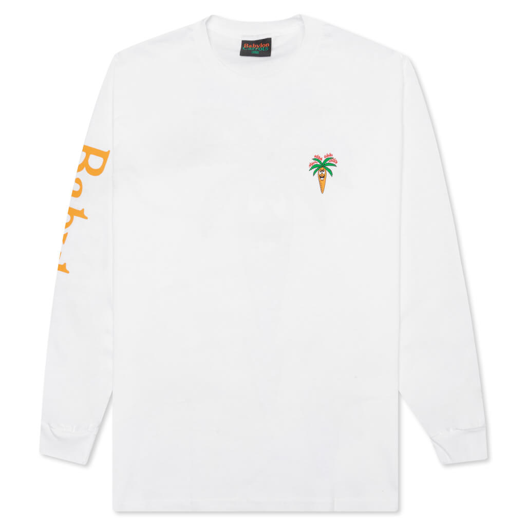 Carrot Burning L/S Tee - White