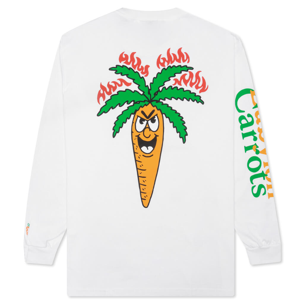 Carrot Burning L/S Tee - White