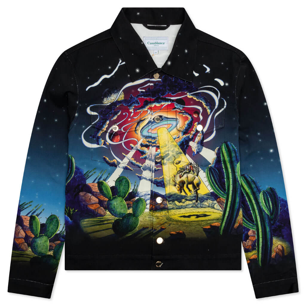 Cowboy De L'Espace Classic Denim Jacket - Printed Denim