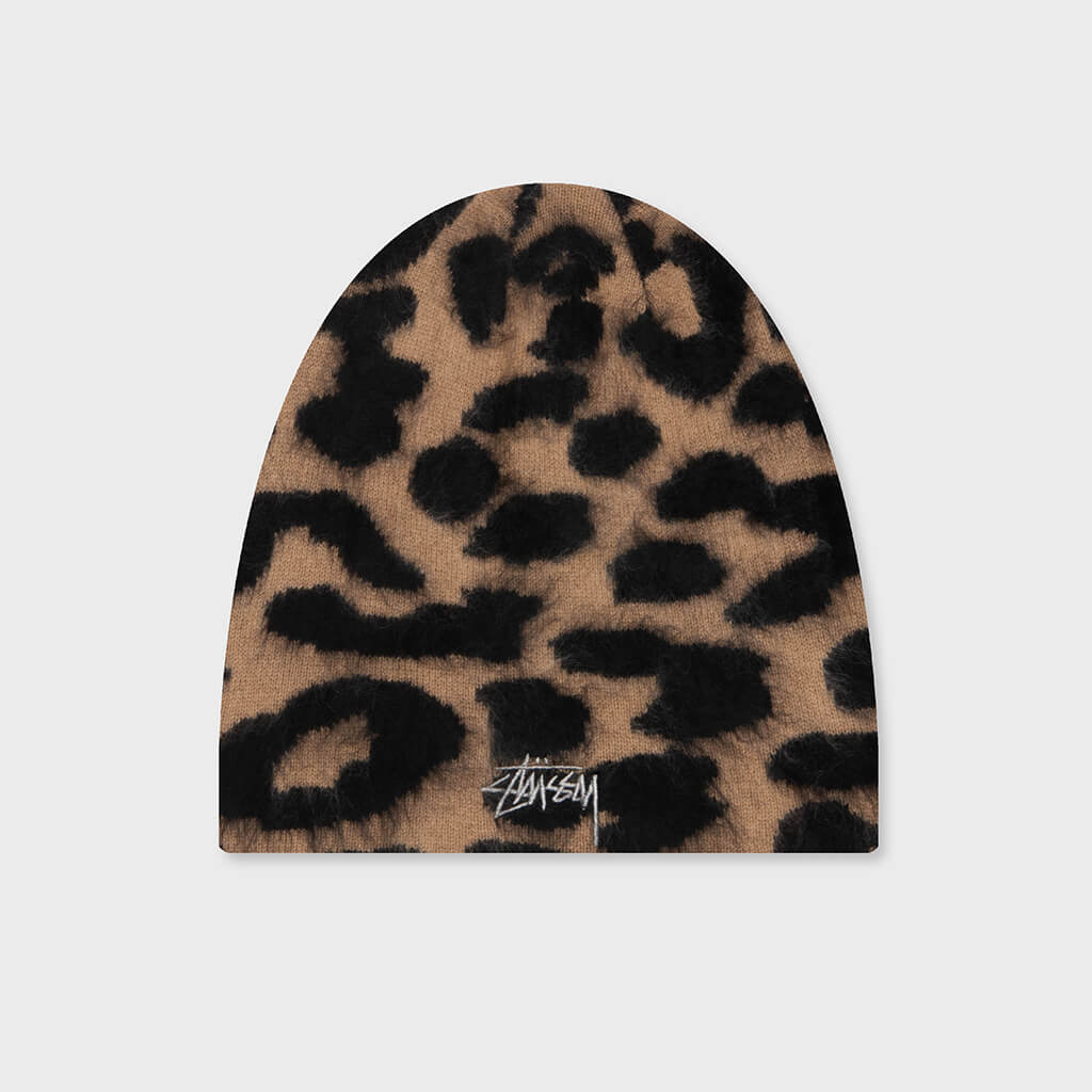 Cashmere Leopard Skullcap - Caramel