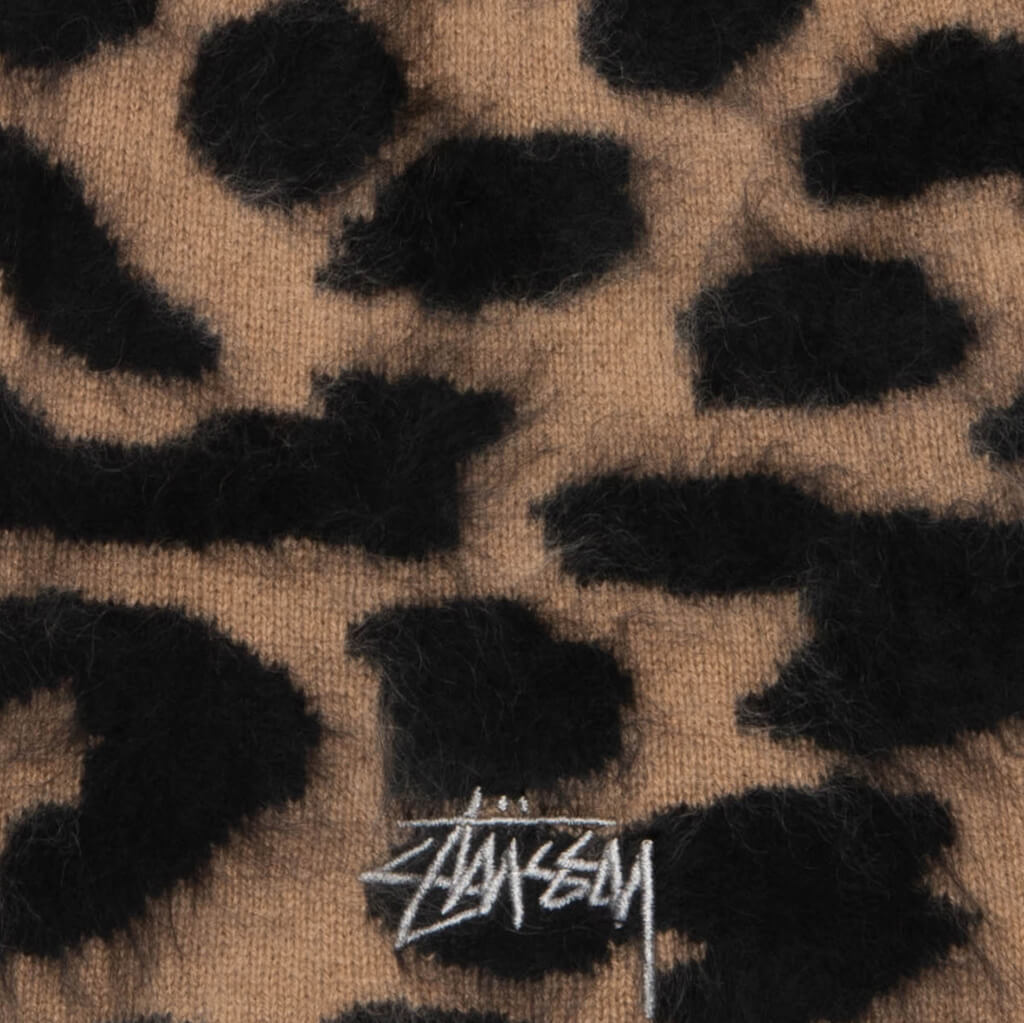 Cashmere Leopard Skullcap - Caramel