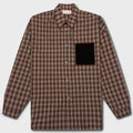 Check Grain De Poudre Wool Shirt - Maroon