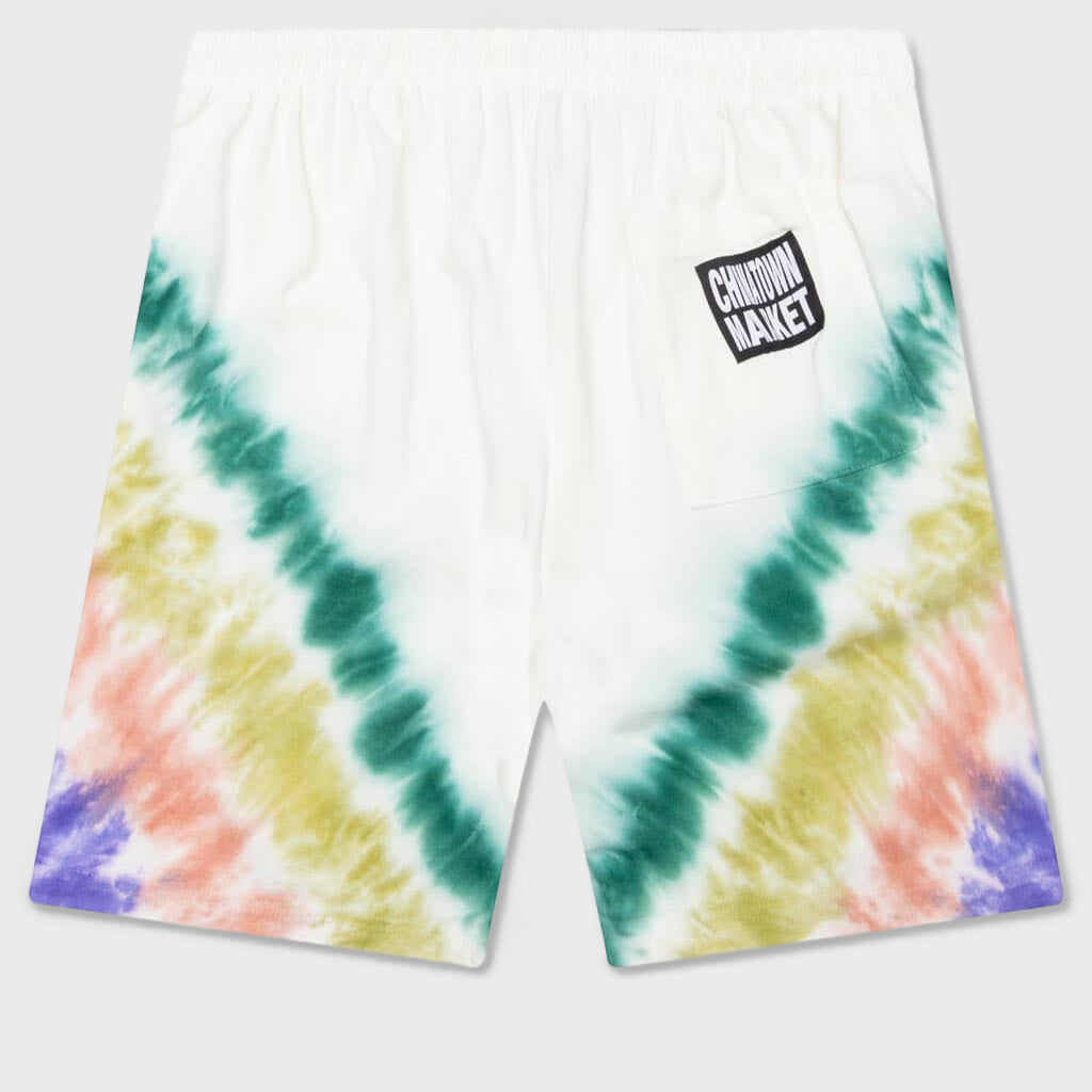 Chinatown Rhinestone Arc WGP Tie Dye Shorts - Tie Dye