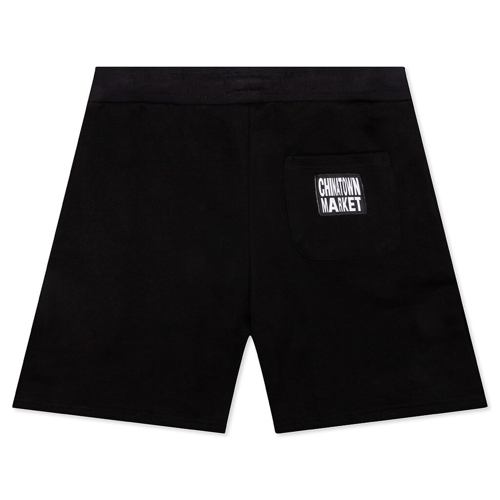 Chinatown Smiley Planter Sweatshorts - Black