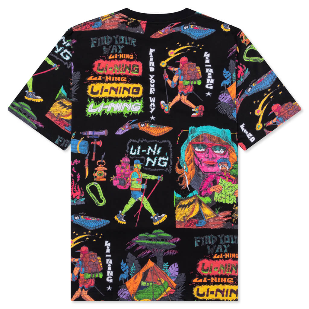 Shooting Stars AOP T-Shirt - Black