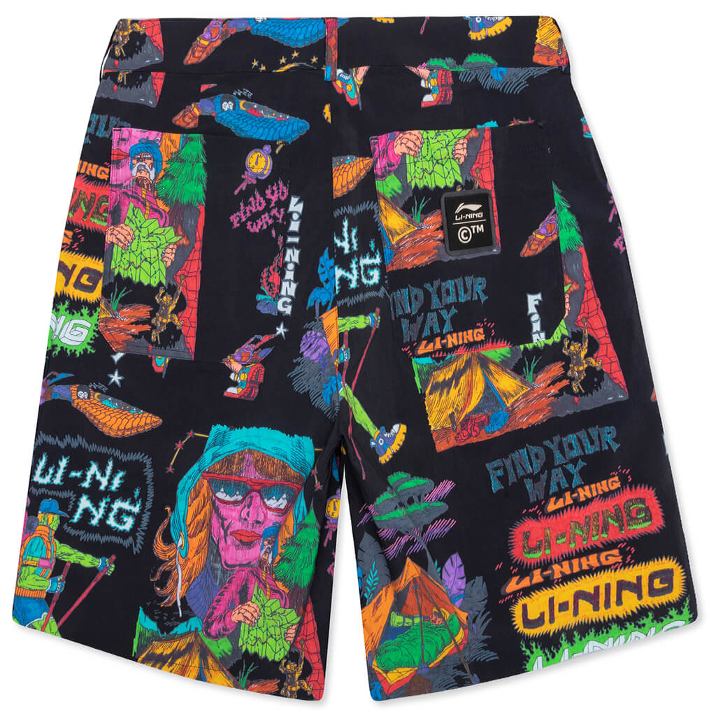 Shooting Stars AOP Tech Short - Black