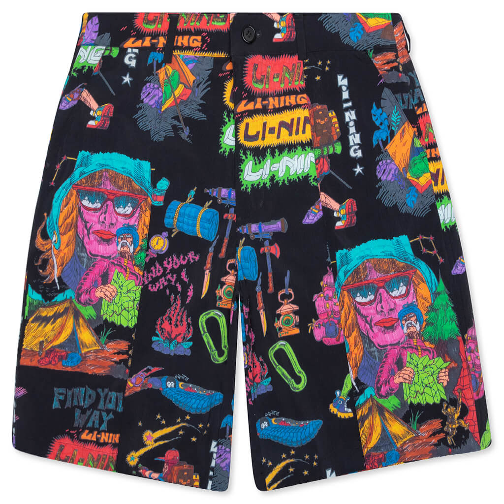 Shooting Stars AOP Tech Short - Black