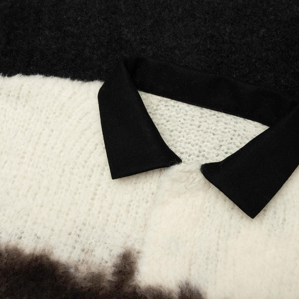 Chusen-Dyed Knit Polo Shirt - Black/Multi