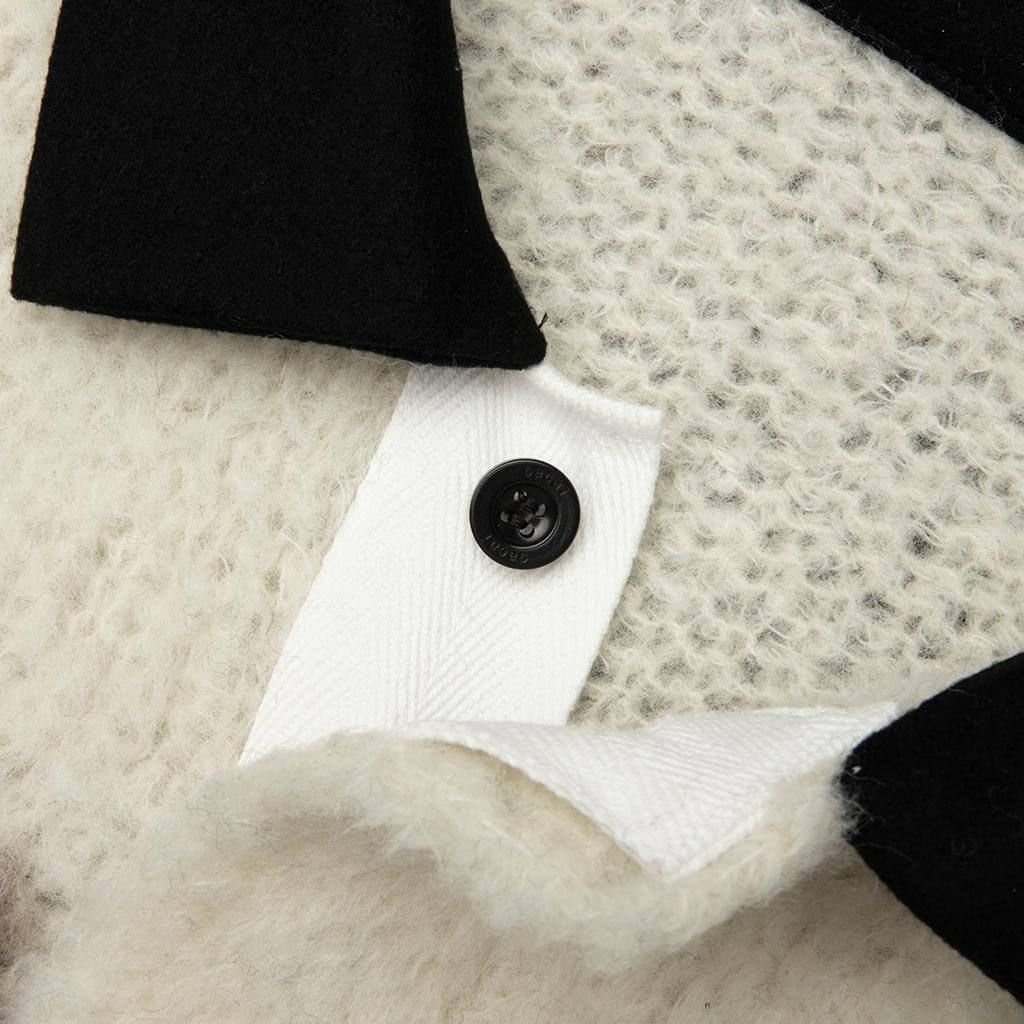 Chusen-Dyed Knit Polo Shirt - Black/Multi