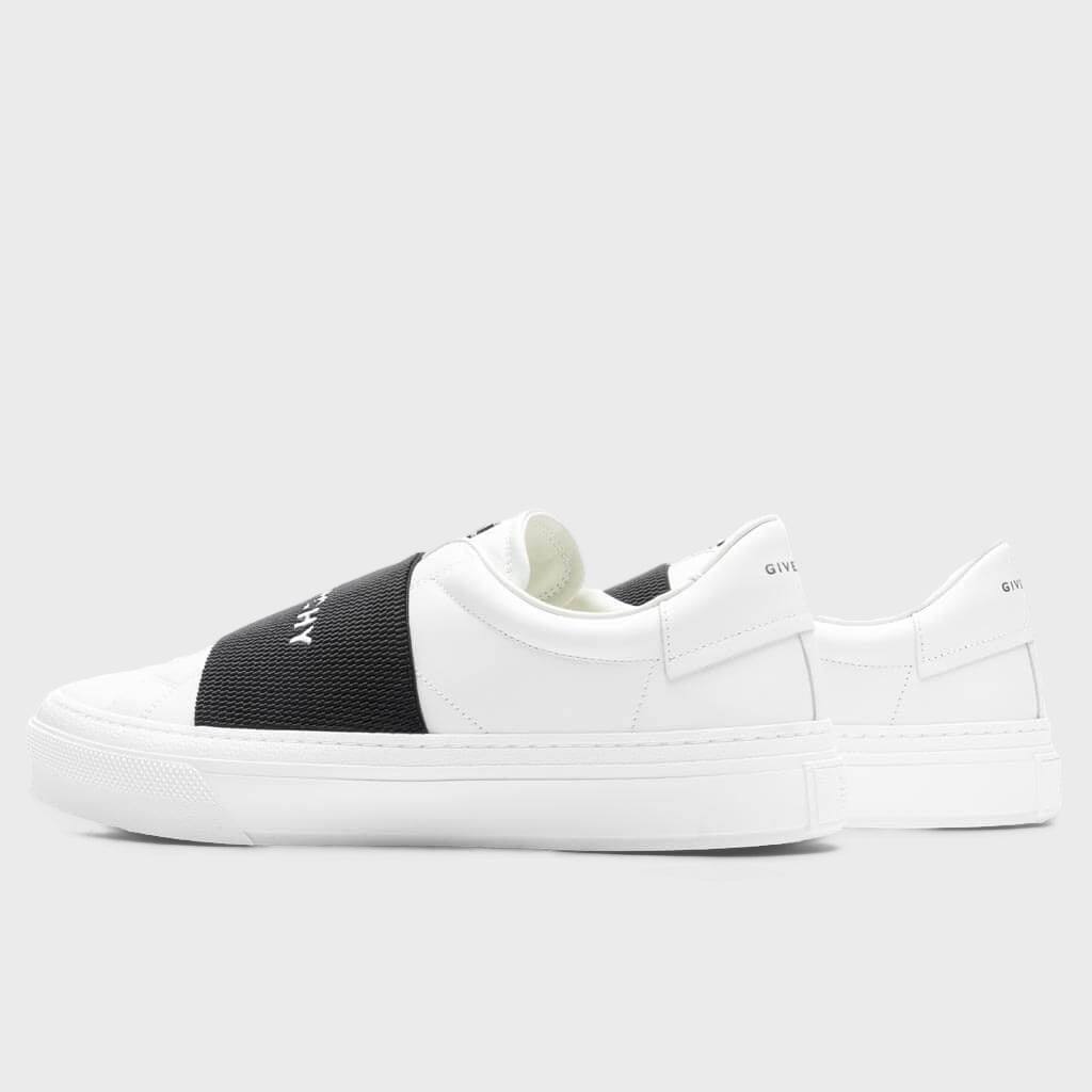 City Sport Sneakers w/ Elastic - White/Black