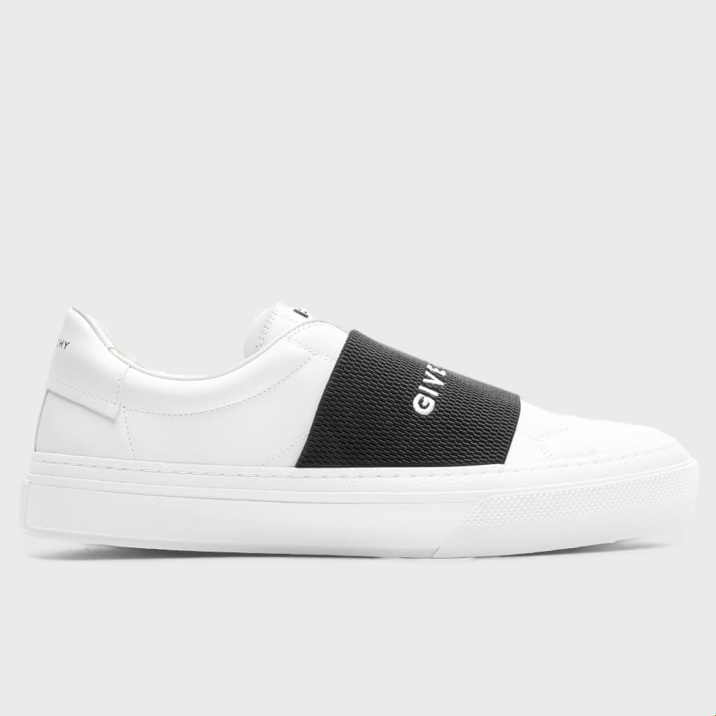 City Sport Sneakers w/ Elastic - White/Black