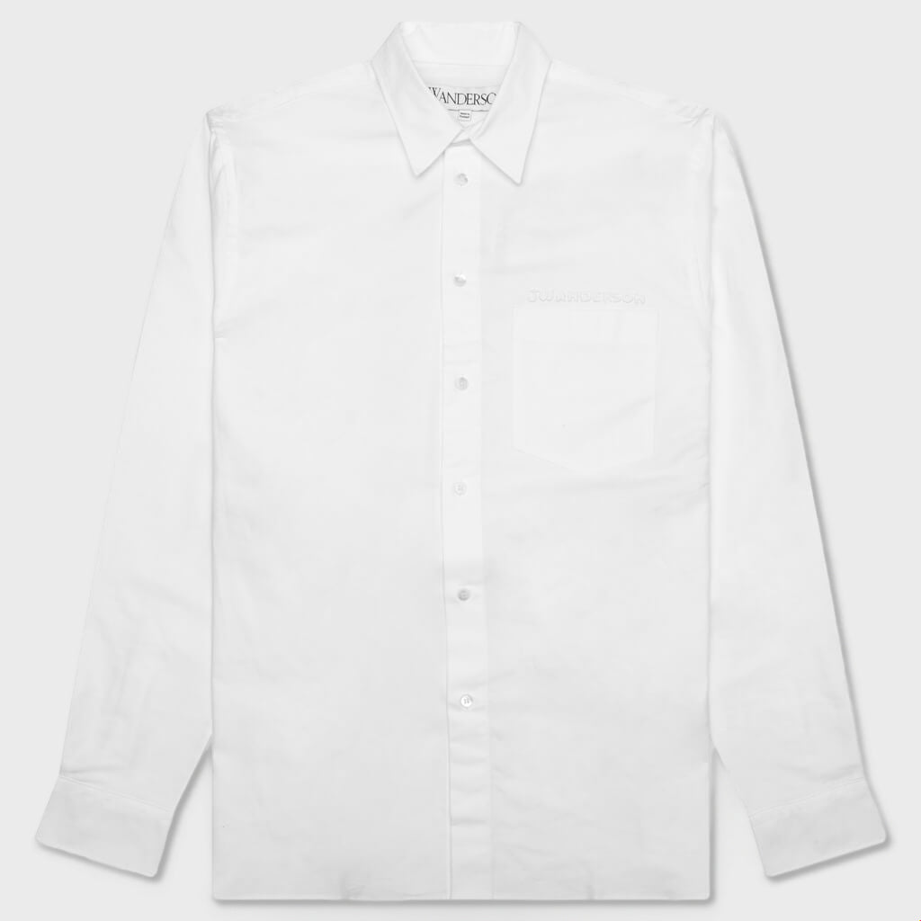 Classic Fit Logo Pocket Shirt - White