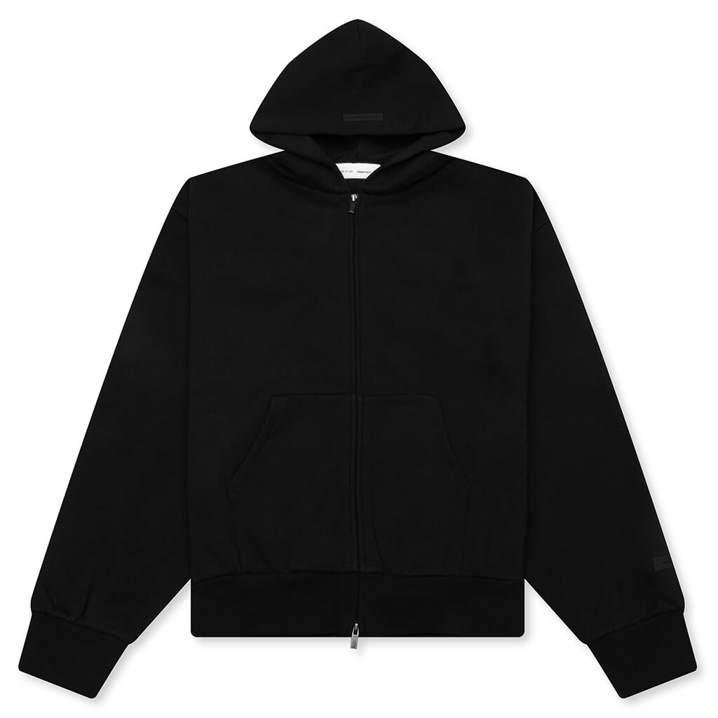 Classic Fleece Zip-Up Hoodie - Jet Black
