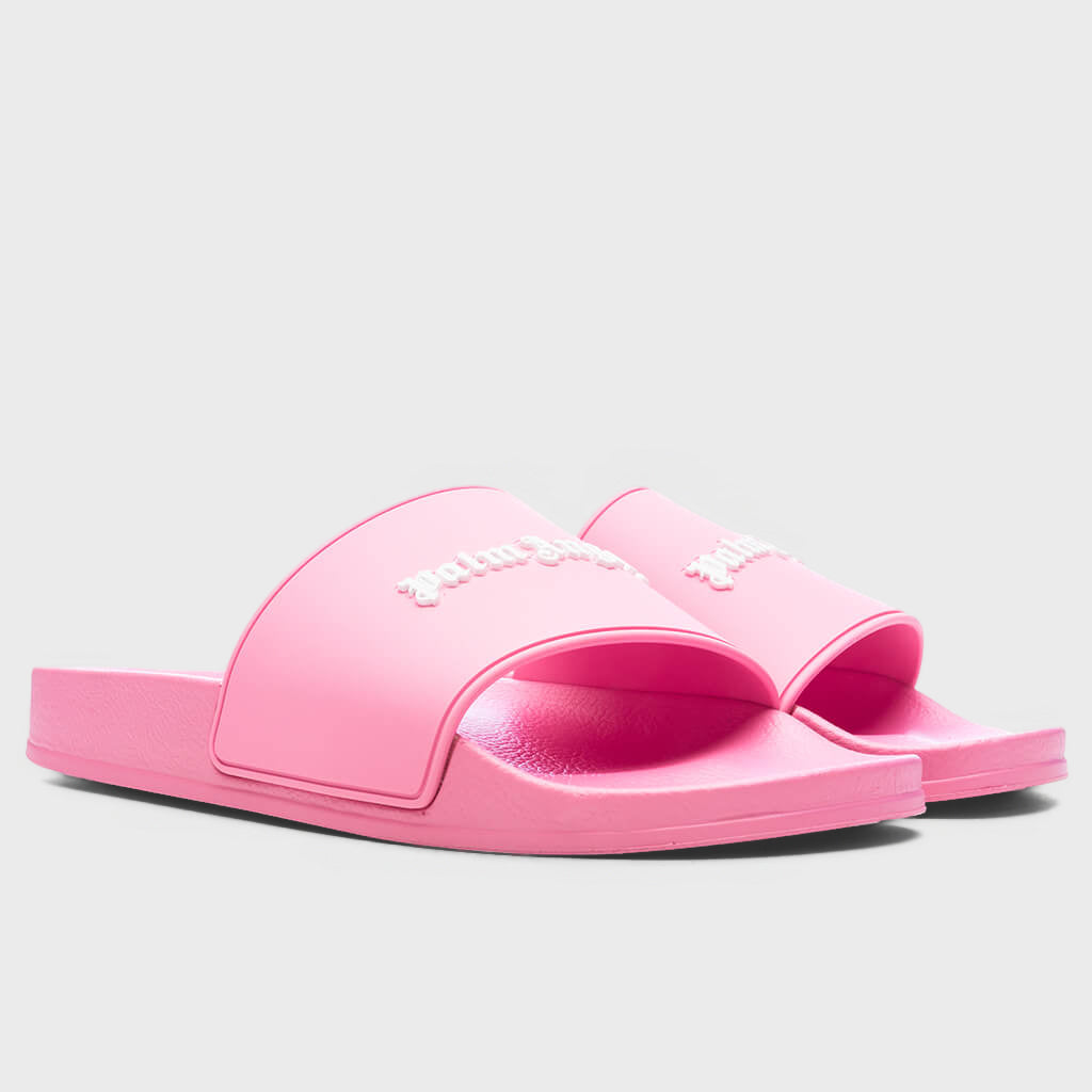Classic Logo Pool Slider - Fuchsia Fluorescent