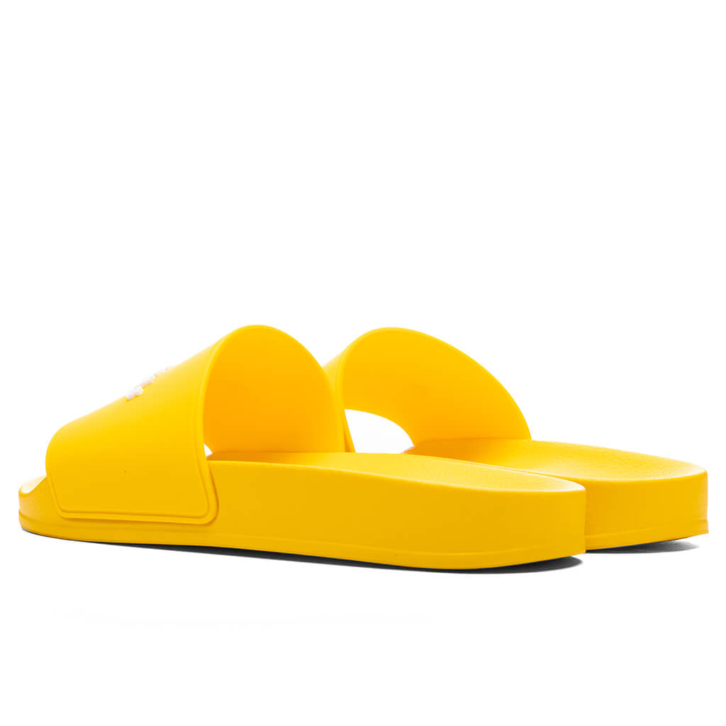 Classic Logo Pool Slider - Yellow Fluorescent