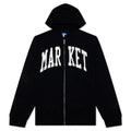 Classic Market Arc Full Zip Sweater Hoodie - Pirate Black