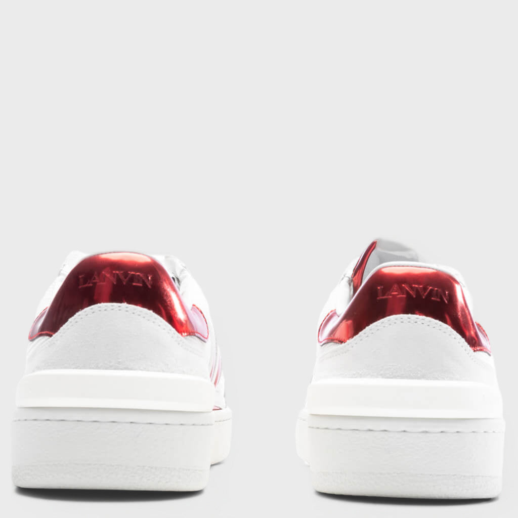 Clay Low Top Sneakers - White/Red