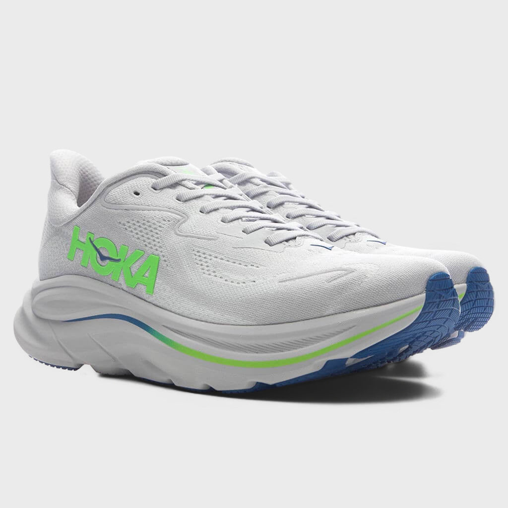 Clifton 10 - Ash Grey/Neon Green