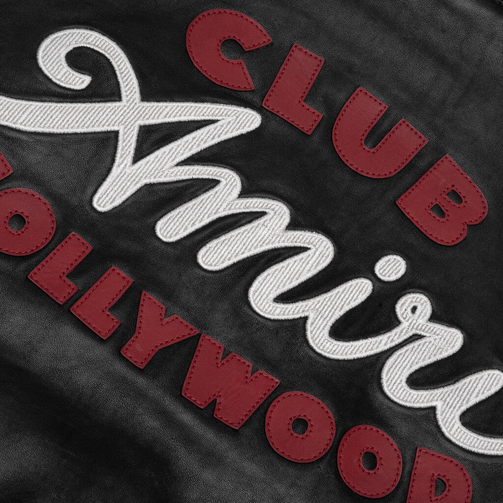 Club Amiri Leather Varsity - Black
