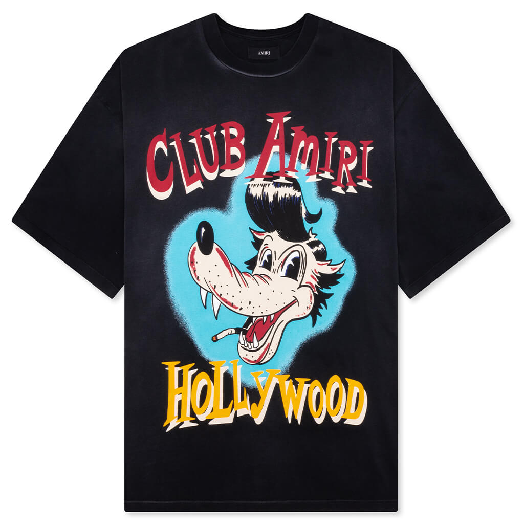 Club Amiri Wolf Oversized Tee - Black