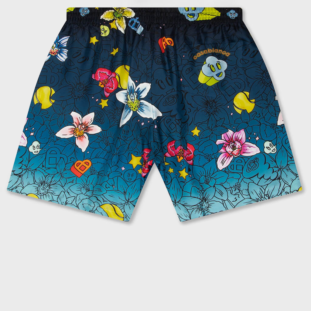 Collage D’Icones Graphiques Silk Shorts - Multicolour