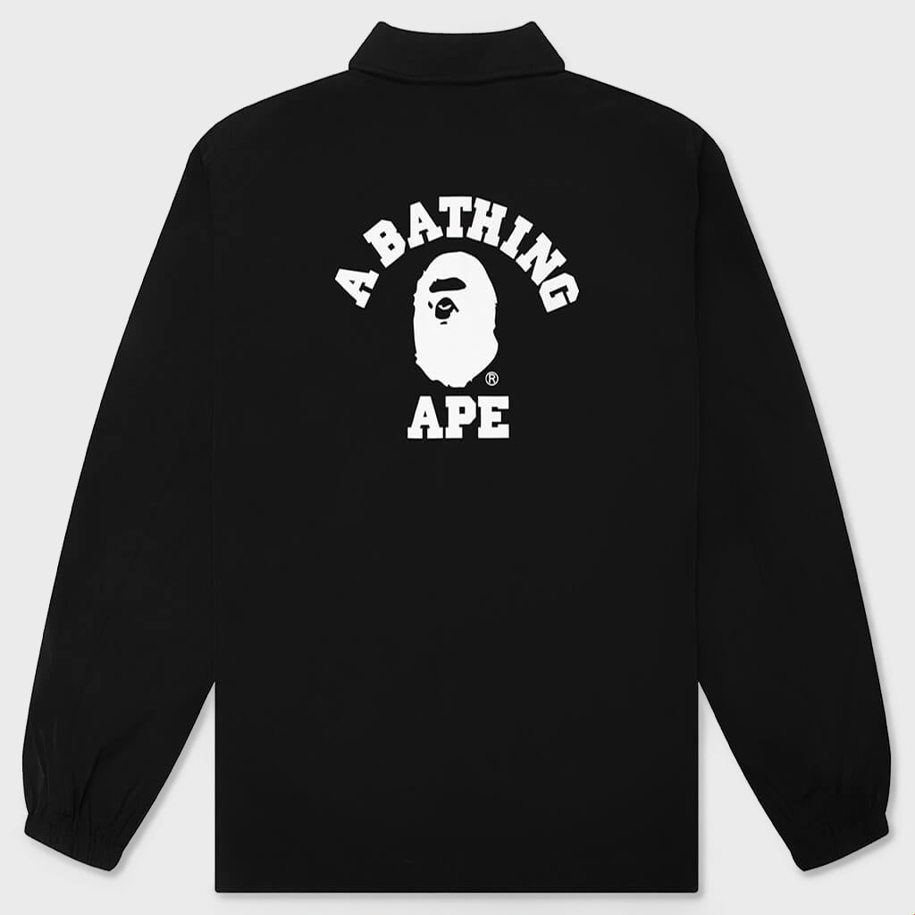 College Coach Jacket - Black