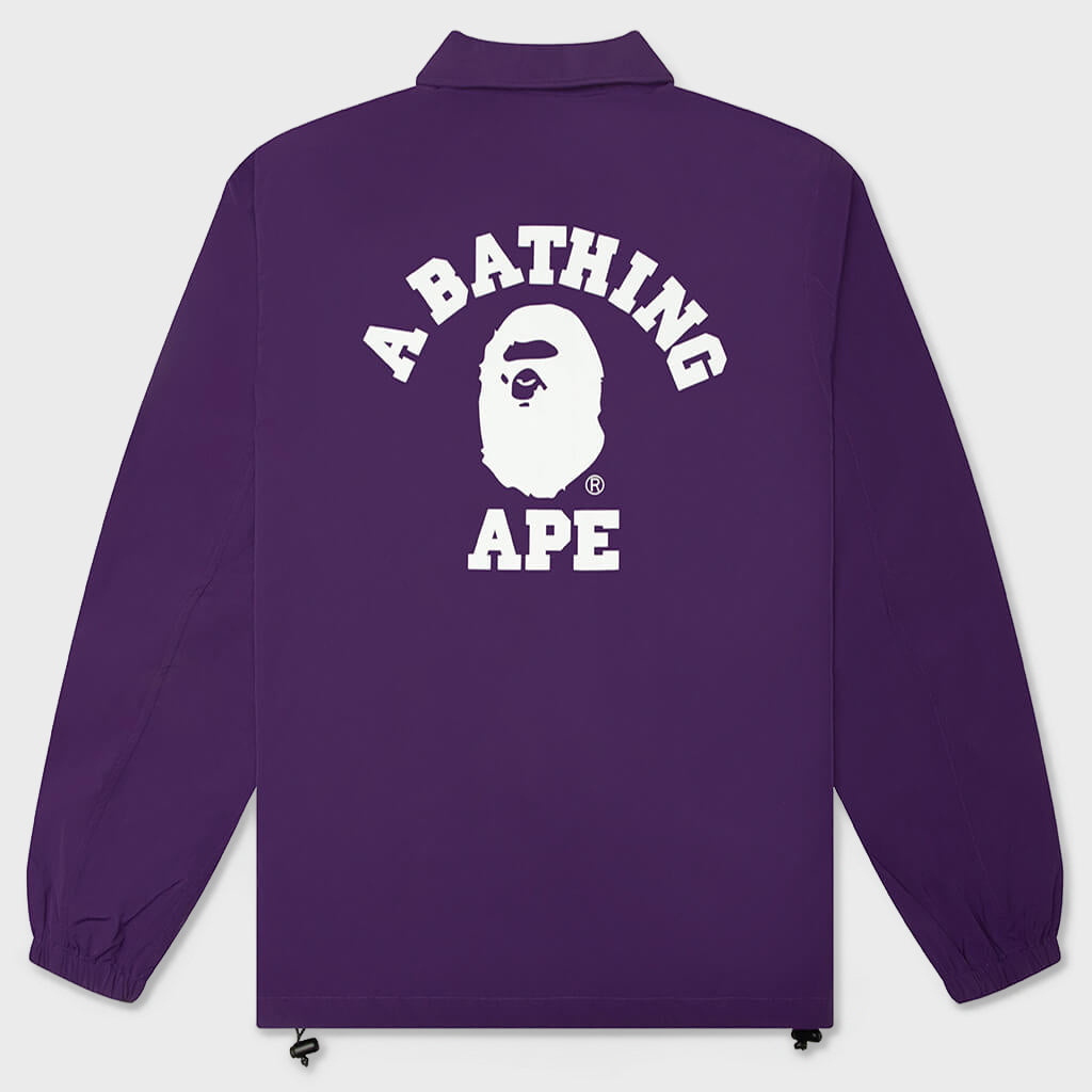 College Coach Jacket - Purple