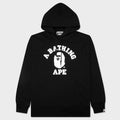 College Pullover Hoodie - Black