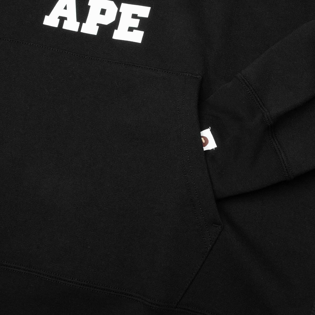 College Pullover Hoodie - Black