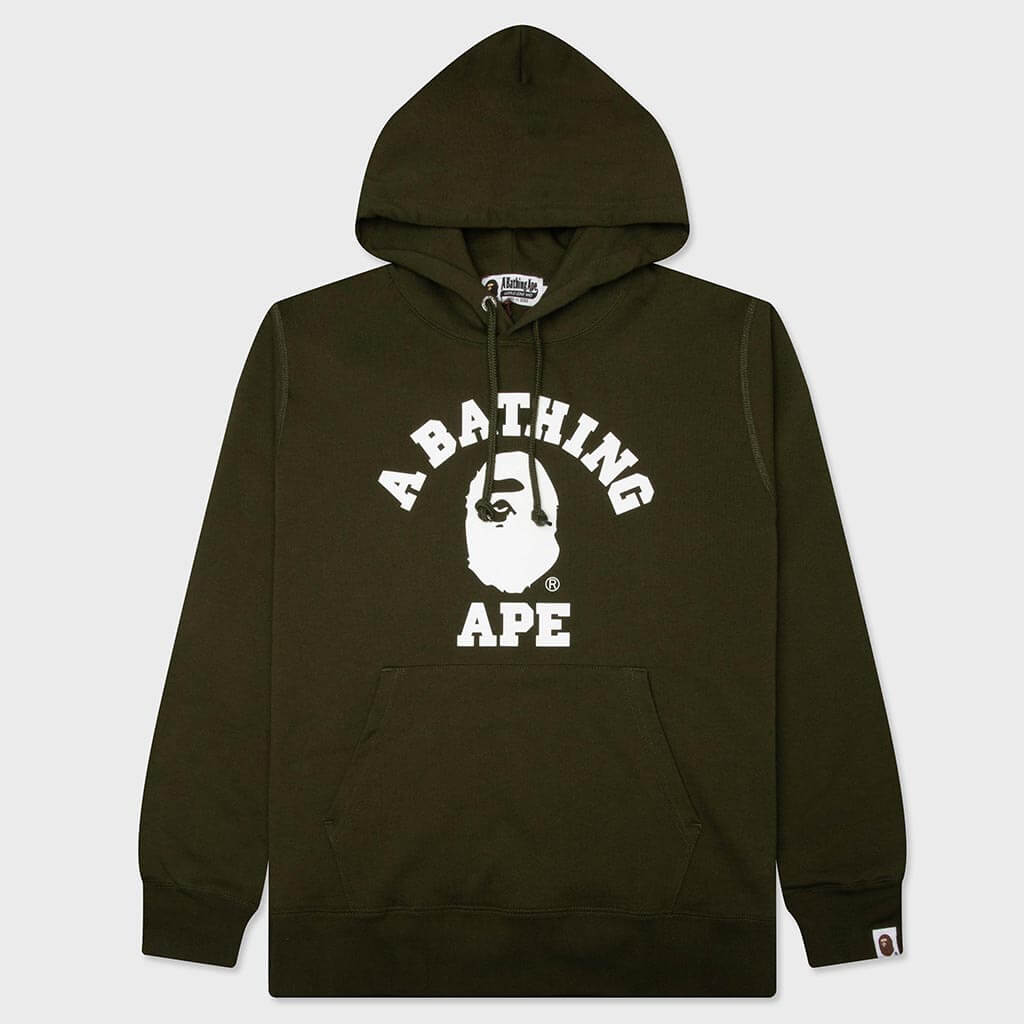 College Pullover Hoodie - Olive Drab