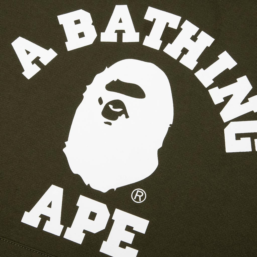 College Pullover Hoodie - Olive Drab