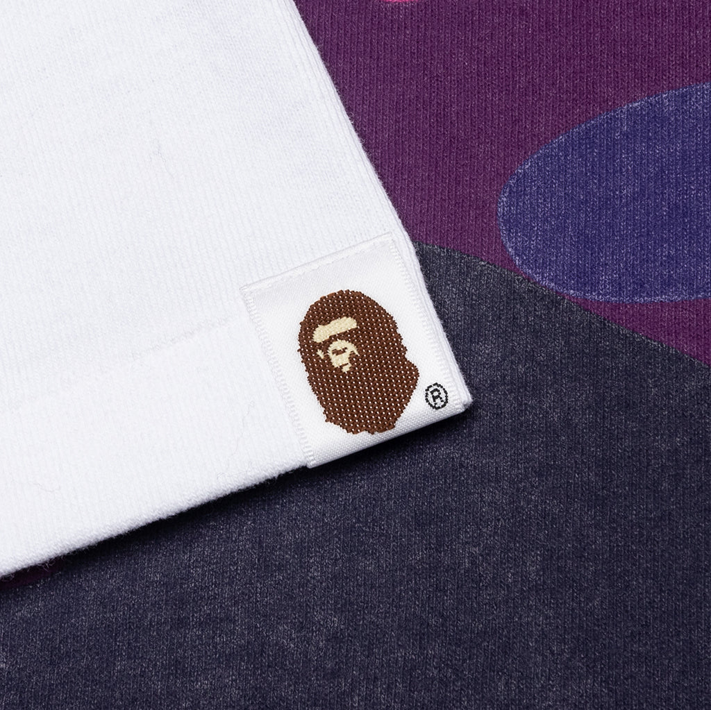 Color Camo Big Ape Head Tee - White/Purple