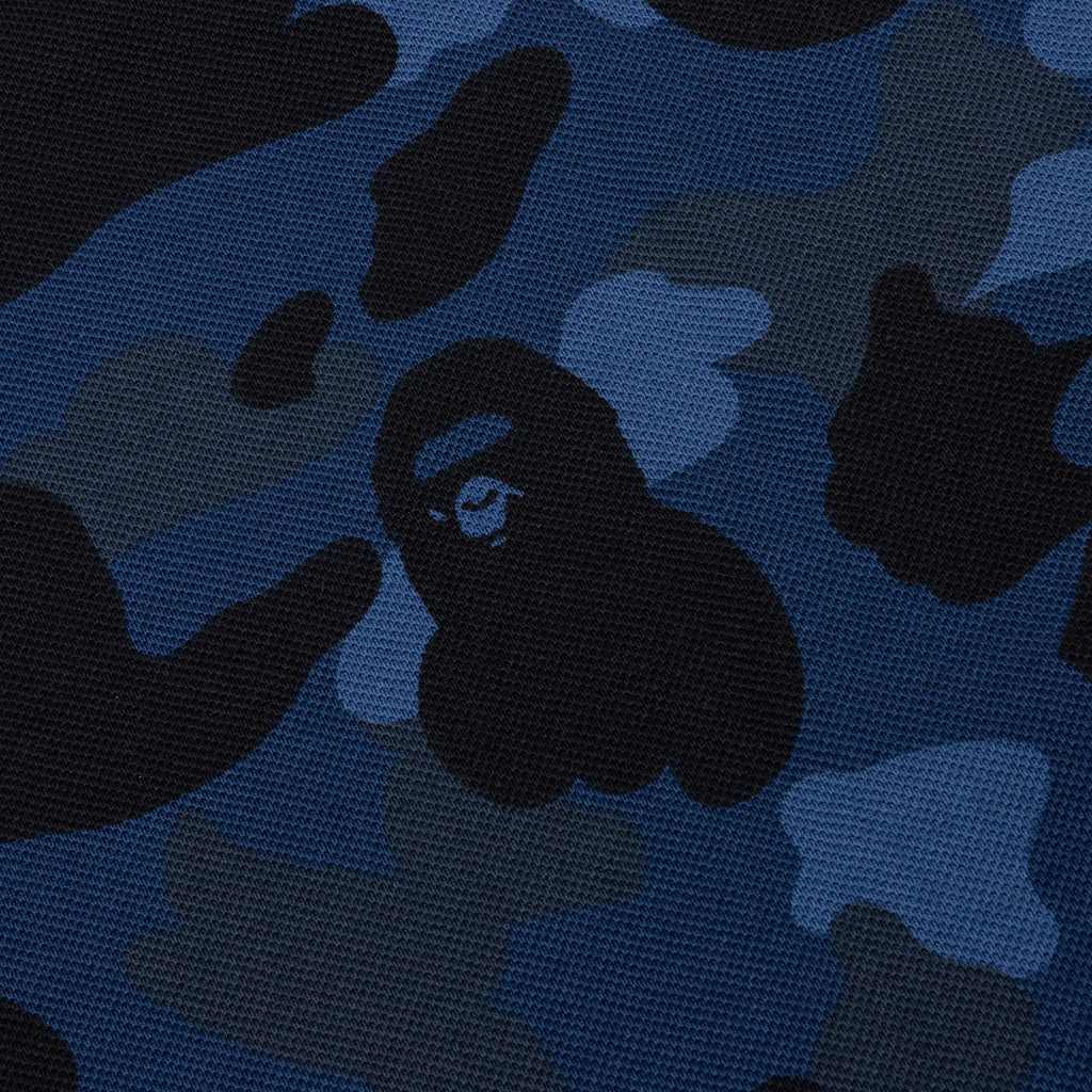Color Camo Large Ape Head Relaxed Fit Polo Shirt - Navy