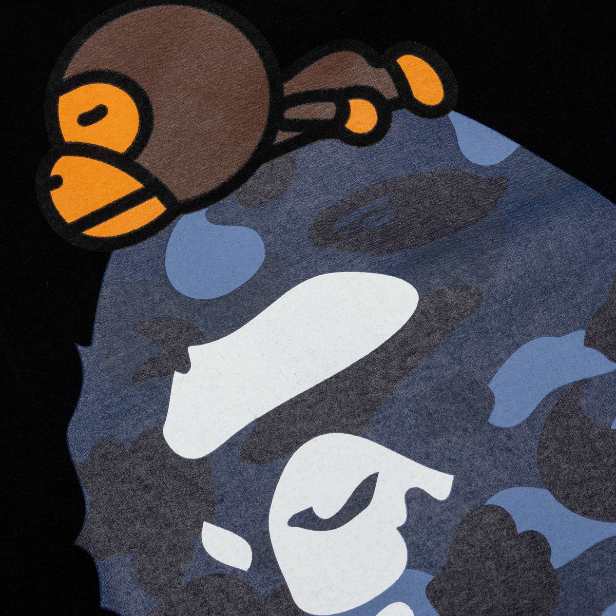 Color Camo Milo on Big Ape Tee - Black/Navy