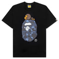 Color Camo Milo on Big Ape Tee - Black/Navy