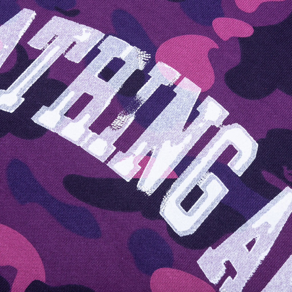 Color Camo Pullover Hoodie - Purple