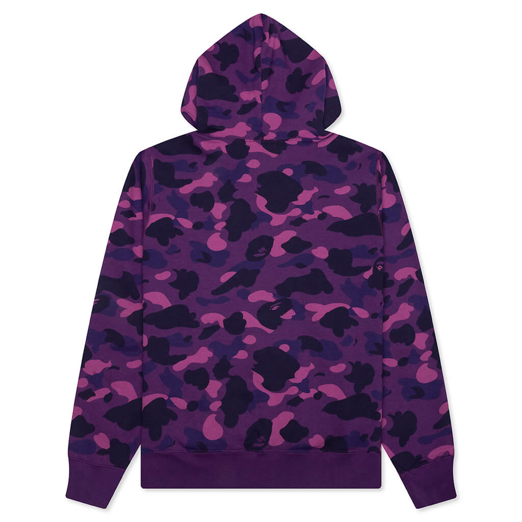 Color Camo Pullover Hoodie - Purple