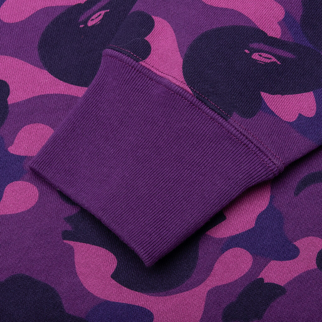 Color Camo Pullover Hoodie - Purple