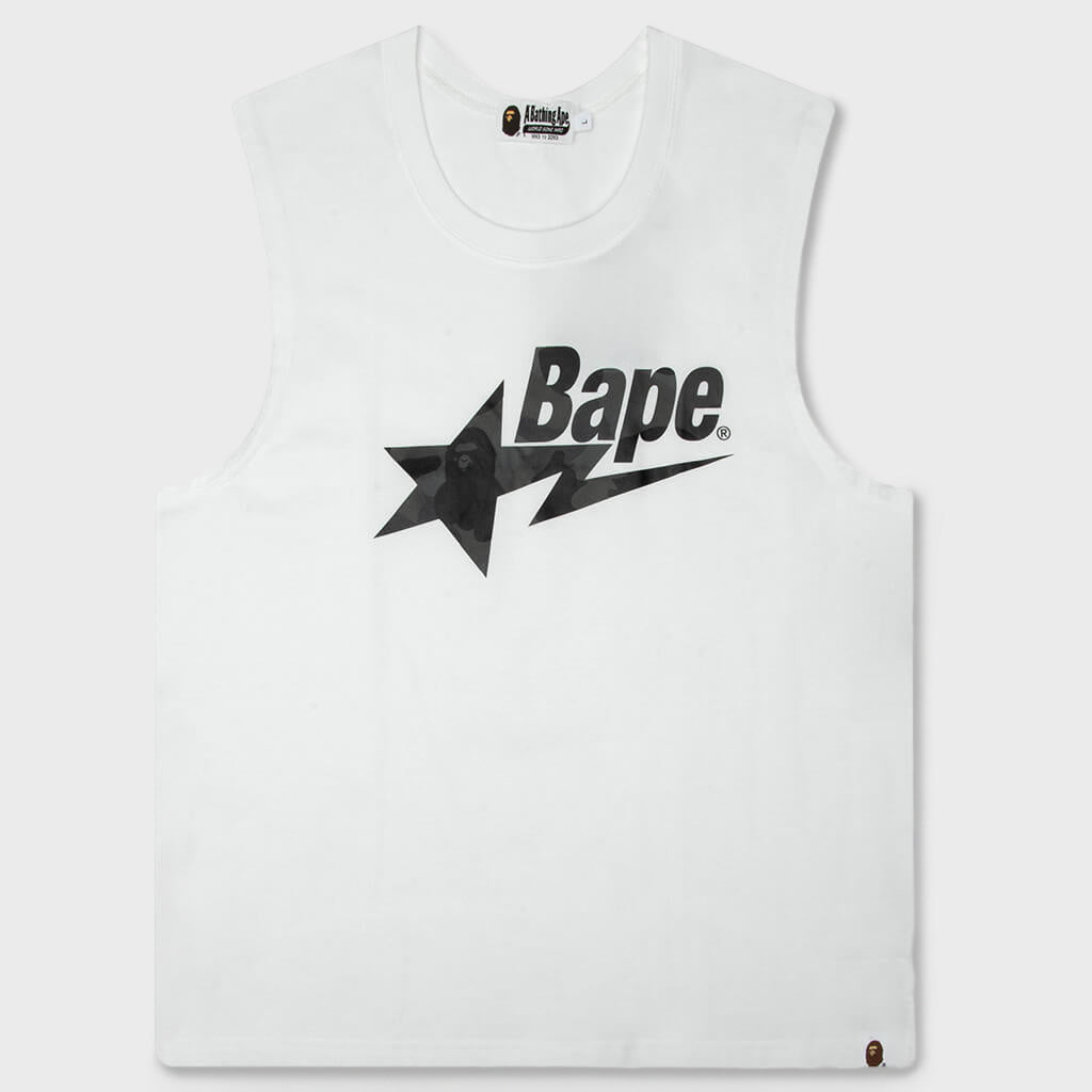 Color Camo Bape Sta Tank Top - White