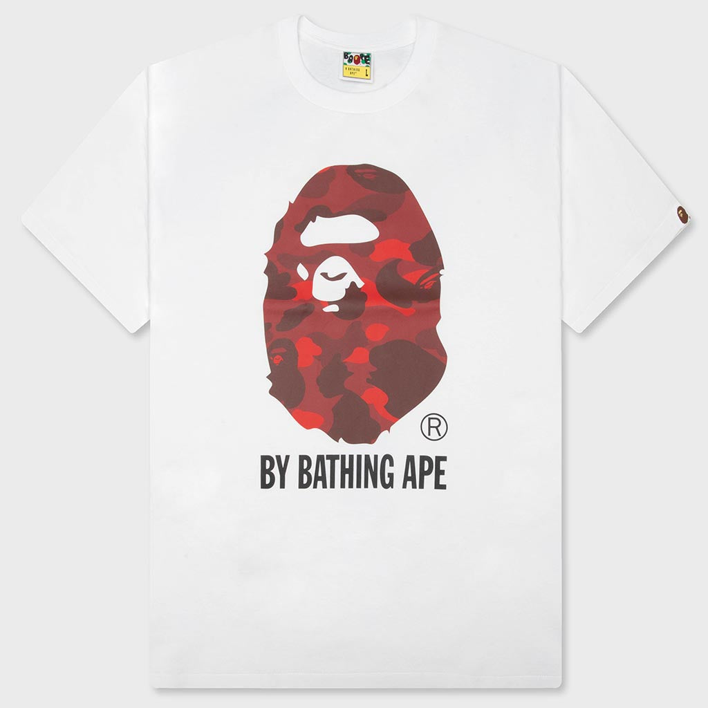 Color Camo By Bathing Ape Tee - White/Red