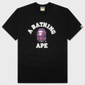 Color Camo College Tee - Black/Purple