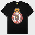 Color Camo Milo On Busy Works Tee - Black/Red