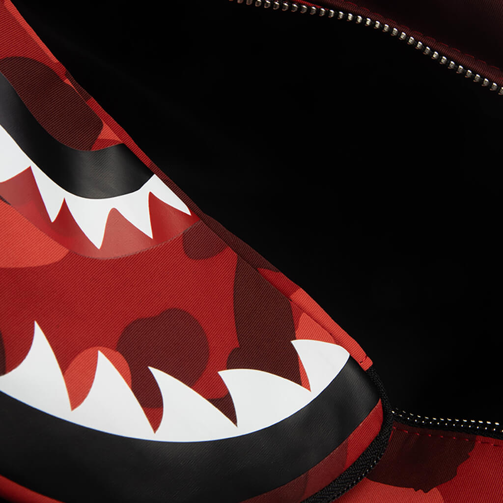 Color Camo Shark Daypack - Red