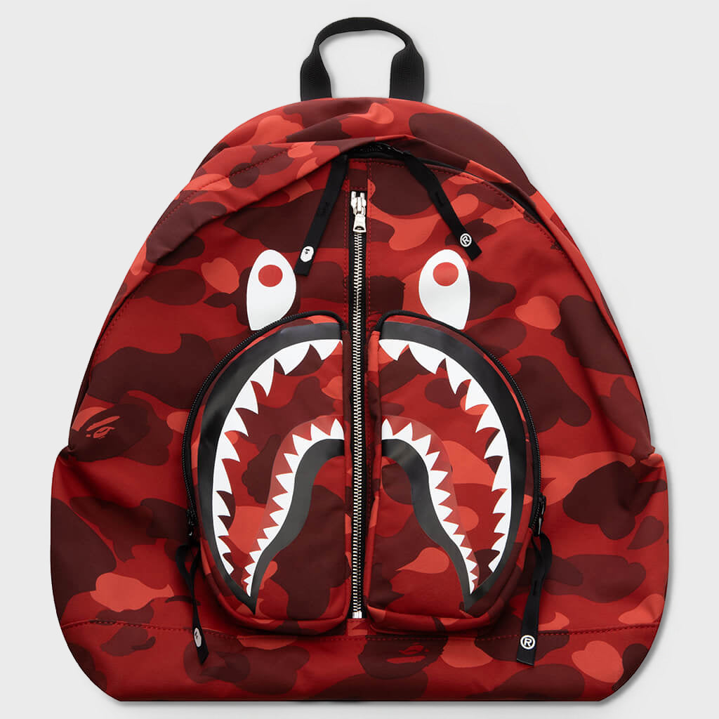 Color Camo Shark Daypack - Red