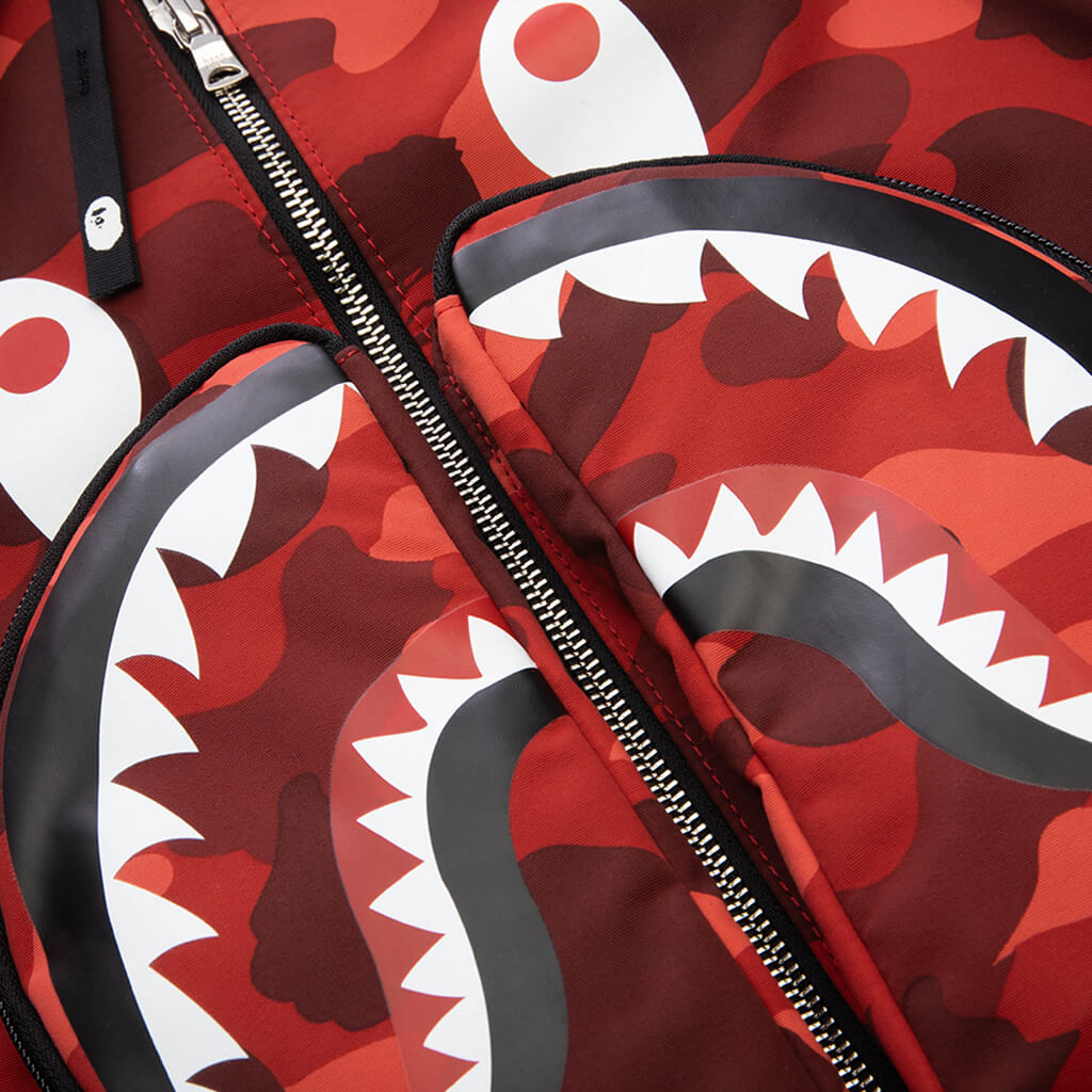 Color Camo Shark Daypack - Red